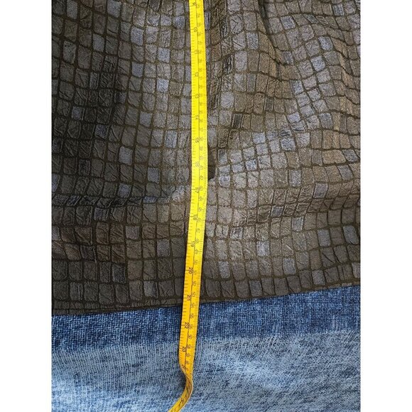 Isaac Mizrahi Live! Scoop Neck Cotton Tee Jacquard Black Blue Dress XL - Picture 6 of 9